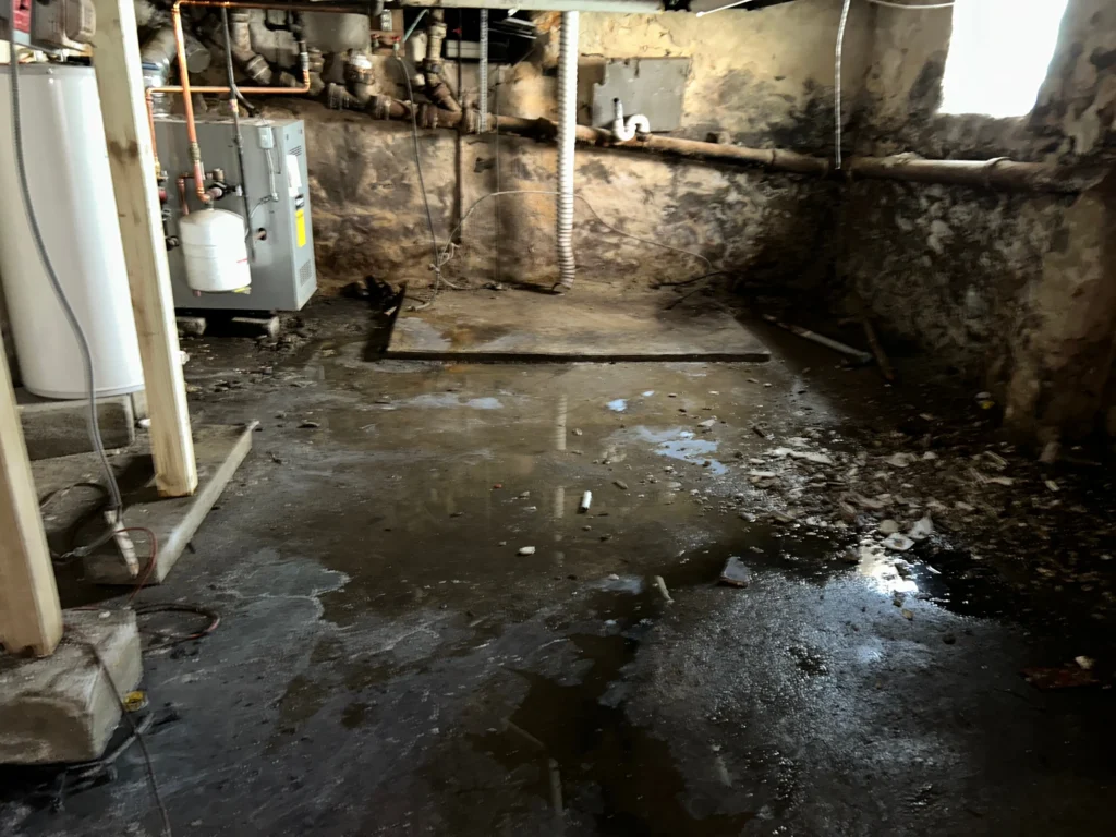 Sewage Backup in a Basement