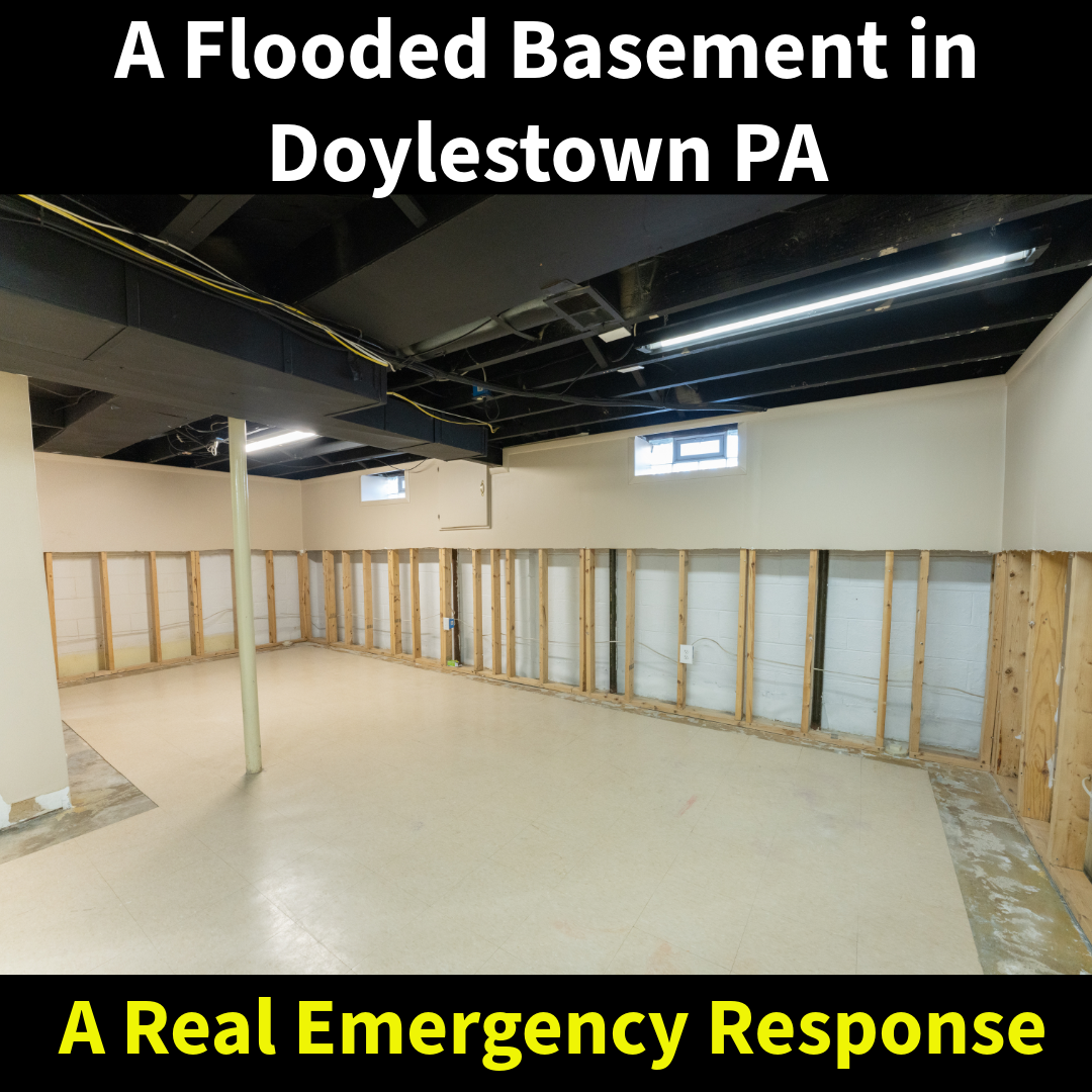 A Flooded Basement in Doylestown, PA: A Real Emergency Response