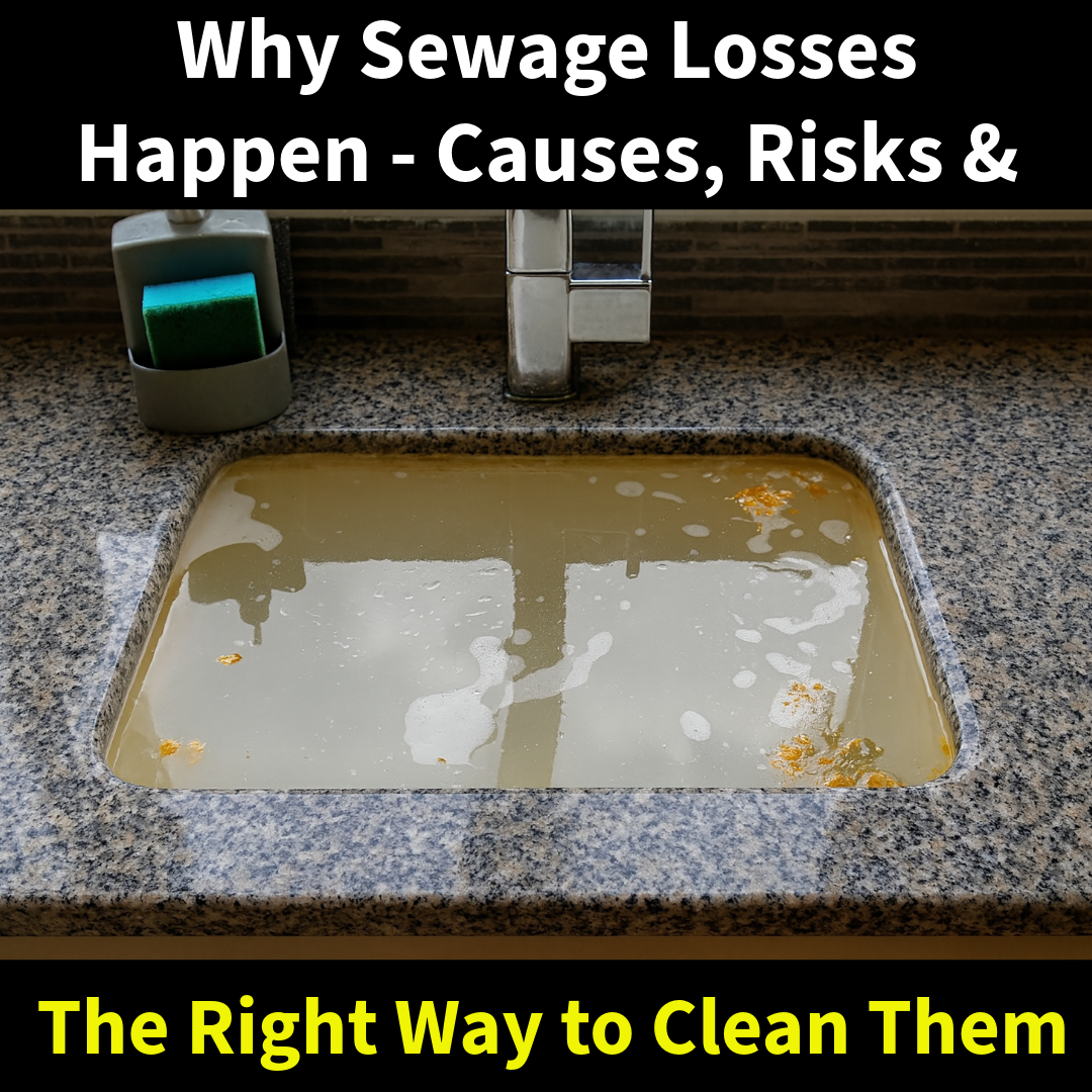 Why Sewage Losses Happen – Causes, Risks, and the Right Way to Clean Them